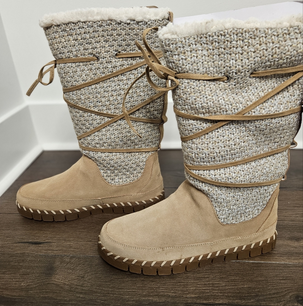 SOLD 💥 NEW 💫 Muk Luks Tall Boots - Sand Color Women's Size 10 - Picture 2 of 12